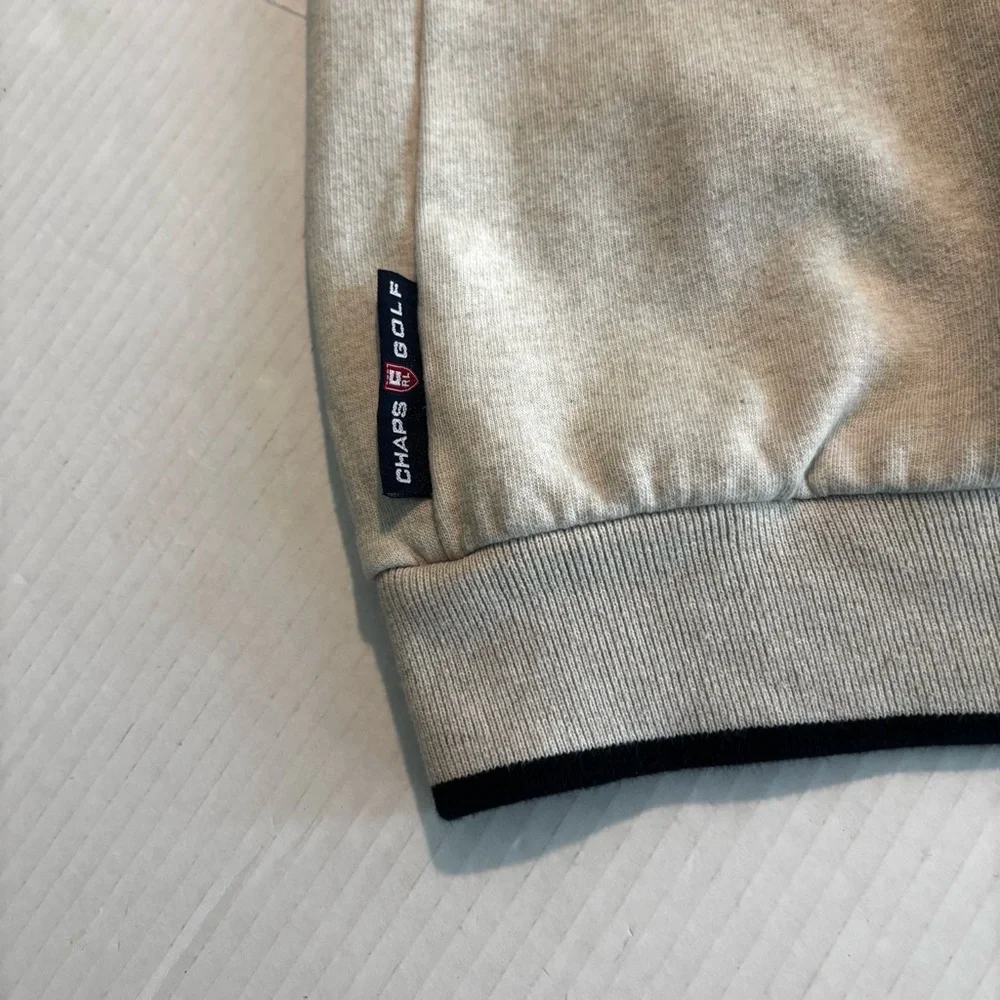 Ralph Lauren Chaps Golf Vest Fleece Lining Beige‎ V-Neck Logo Leisure Men’s L